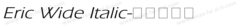 Eric Wide Italic字体转换